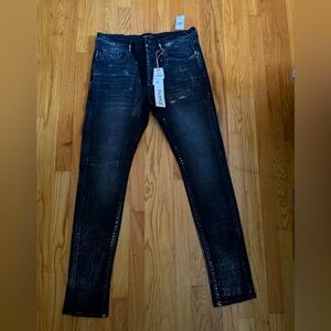 BRAND NEW Men's Black metallic purple brand jeans
